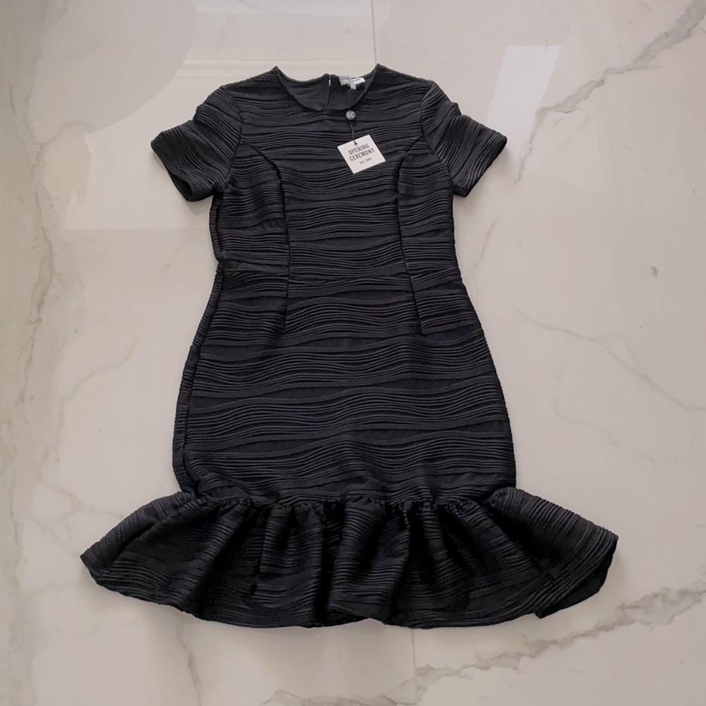 Opening ceremony black skin tight dress